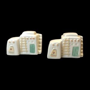 Treasure Craft Salt & Pepper Shaker Handle Southwest Cream Ceramic Figurines